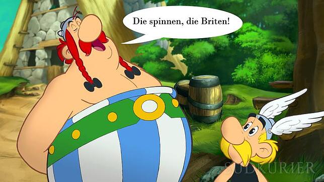 ARCHIV - Asterix (r) und Obelix in einer Szene Montage: SK