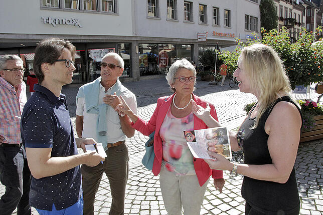 Bild 4: Viel VS-Gegenwind für OB-Kandidatin Fridi Miller beim SÜDKURIER-Stadtgespräch in Villingen