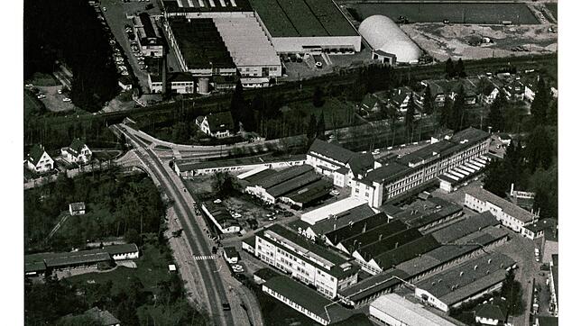 Das ursprüngliche Saba-Werk zwischen Peterzeller- und Sebastian-Kneipp-Straße: Auf der gegenüberliegenden Seite stand zwar das Werk II ...