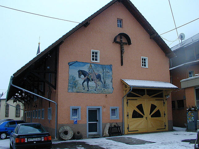 Aus dem früheren Ökonomiegebäude das zum Gasthof &bdquo;Rebstock&ldquo; gehört, wurde die &bdquo;Museumsscheune.&ldquo;