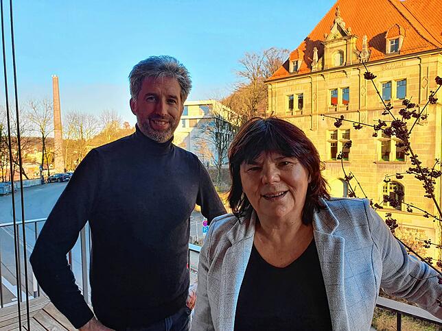 Boris Palmer beim Interview in Tübingen mit SÜDKURIER-Landeskorrespondentin Ulrike Bäuerlein.