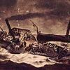 1861 auf dem Bodensee: Die „Stadt Zürich“ (rechts) rammt in einem Sturm den Dampfer „Ludwig“ mittschiffs. Dieser sinkt binnen weniger ...