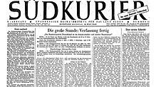 Ein großer Moment der Geschichte: Verkündigung des Grundgesetzes in der Ausgabe vom 10. Mai 1949.