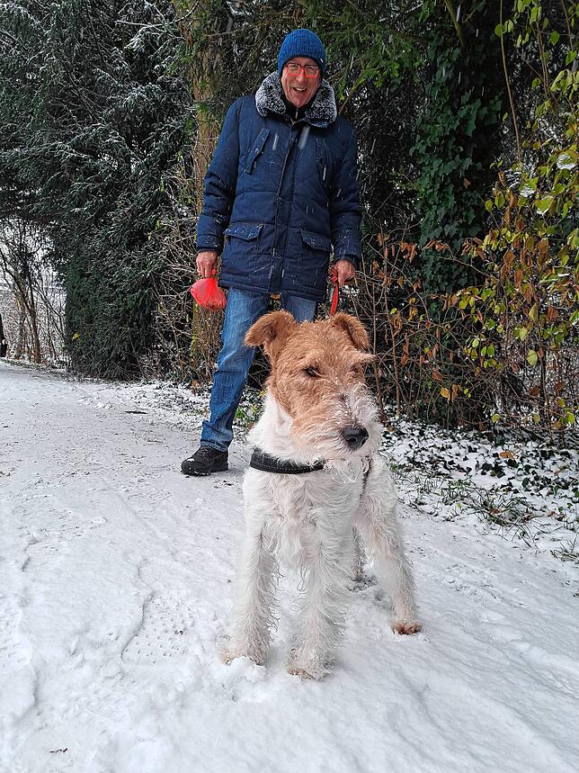 Armin Baur mit Hund Pauli.