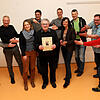 Das Organisationsteam verabschiedet Günter Regele (von links): Sportamtsleiter Frank Schädler, Unterstützer Peter Kolb, Birgit ...