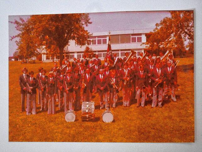 Musikverein Lottstetten im Jahr 1977.
