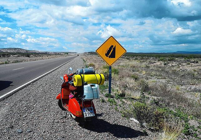 Dieses Straßenschild im Norden Chiles fand Norman Stemmer lustig.