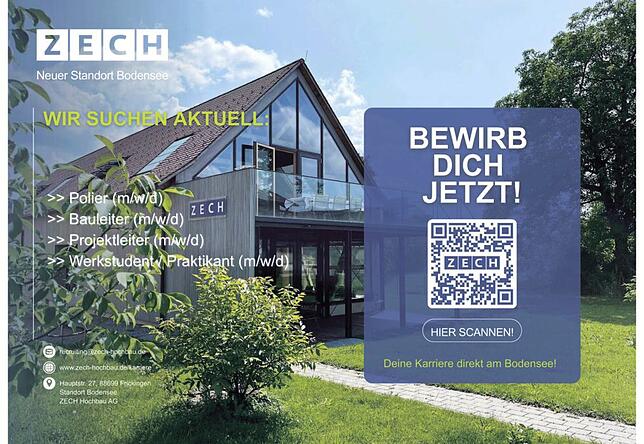 Bild 1: Einweihung Zech Hochbau Standort Bodensee: Neuer Standort und neue Möglichkeiten