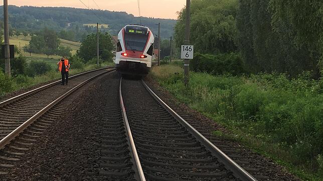 Der Unfallort auf Höhe des Haltepunktes Landesgartenschau