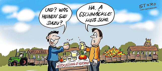 Der Rechtsstreit um den Begriff Apfelzügle am Landgericht München, das für Patent- und Markenrecht zuständig ist, dauert noch an. Doch ...