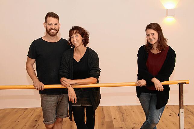Da waren die Macher der neuen &bdquo;Halle 12&ldquo; noch voller Vorfreude. Von links: Manuel Josten mit seiner Frau Katrin und Nathalie ...