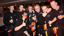 Bild : Guggenmusiken spielen sich in Sunthausen für die Fasnet 2019 warm