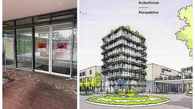 Gezeichnet durch 20 Jahre Leerstand (links) könnte das ehemalige Rössle-Einkaufszentrum in Schwenningen nach den aktuell vorliegenden ...